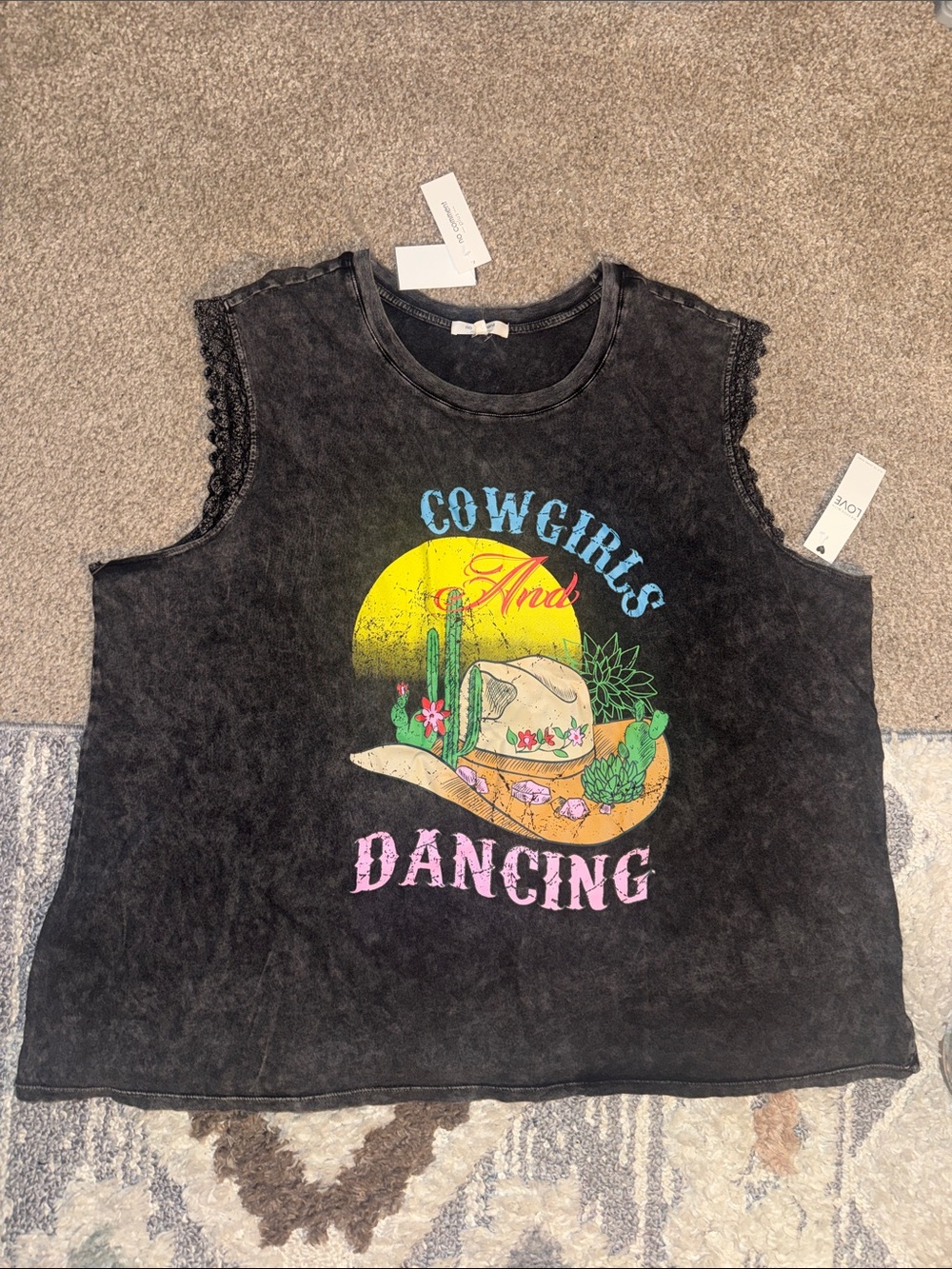 No Comment Cowgirls and Dancing Graphic Shirt